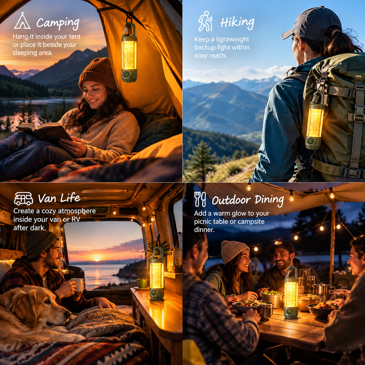 💡Lightweight Rechargeable Camping Lantern