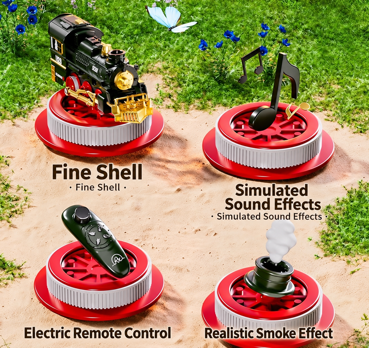 🎄 Christmas Sale – 49% OFF | 🚂Vintage Remote Control Steam Train