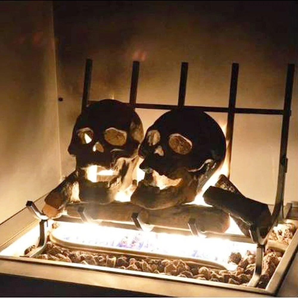 Ceramic Fireproof Fire Pit Skull 💀 🎃2026 Halloween Hot Sale 🔥