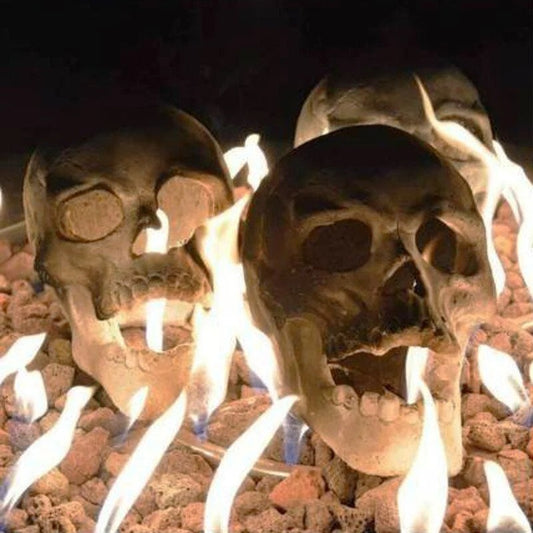 Ceramic Fireproof Fire Pit Skull 💀 🎃2026 Halloween Hot Sale 🔥
