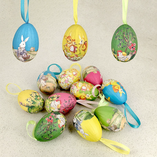🔥This Week Special Offer 49% OFF -🥚Vintage Style Egg Hanging Ornaments Easter Decoration (12 PCS)